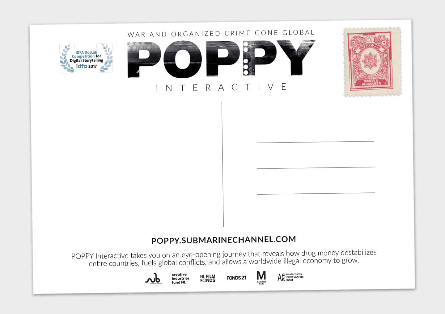 Poppy postcard